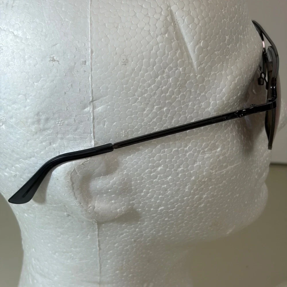 True Religion Unisex Gunmetal Aviator Sunglasses Blue Mirror UV400 TRM1881 NWT